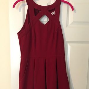 Red dress with cut outs!